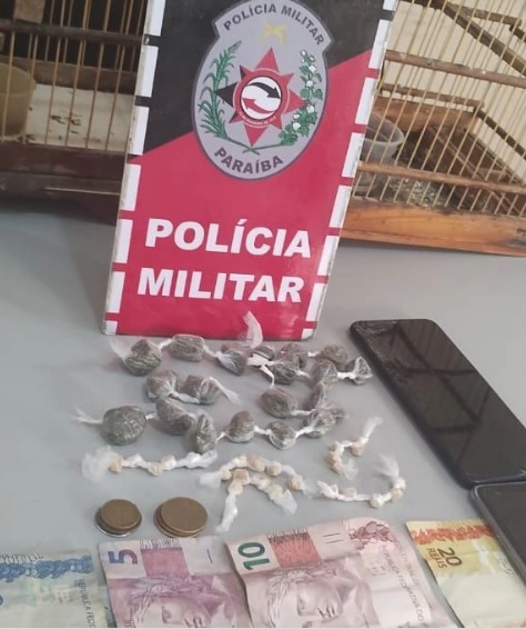 Homem é detido por tráfico de drogas e posse de aves silvestres em Itaporanga