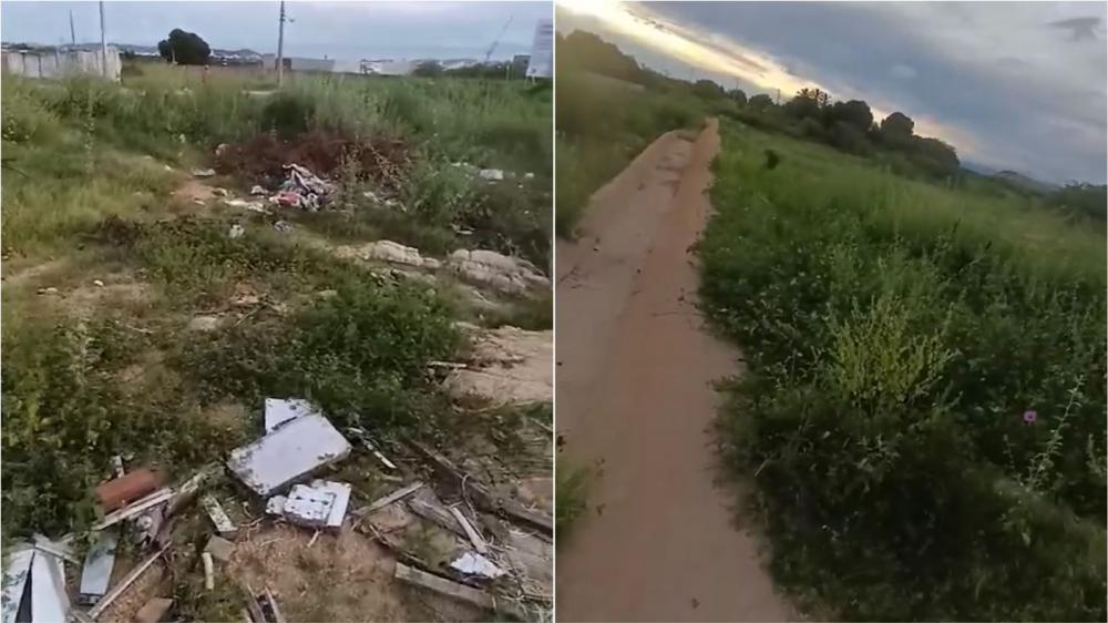 Com aumento do volume hídrico, popular reclama de matagal e sujeira no entorno do Açude do Jatobá; veja vídeo 