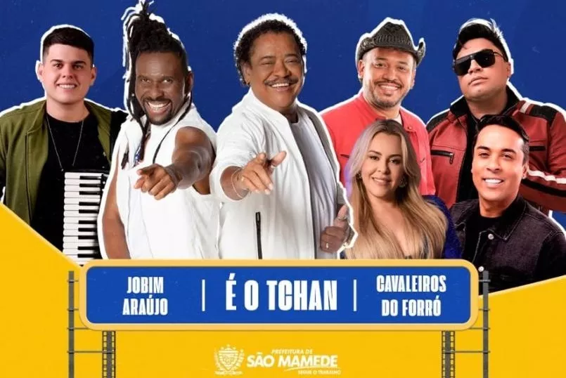 Emancipação Política: shows do grupo É O Tchan, Cavaleiros do Forró e Jobim Araújo movimentam a cidade de São Mamede nesta terça-feira (30)