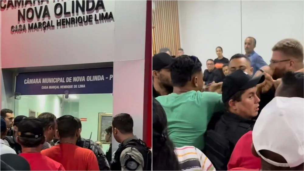 Clima quente: sessão para apreciação de contas do prefeito termina em confusão entre vereadores e populares na Câmara de Nova Olinda-PB