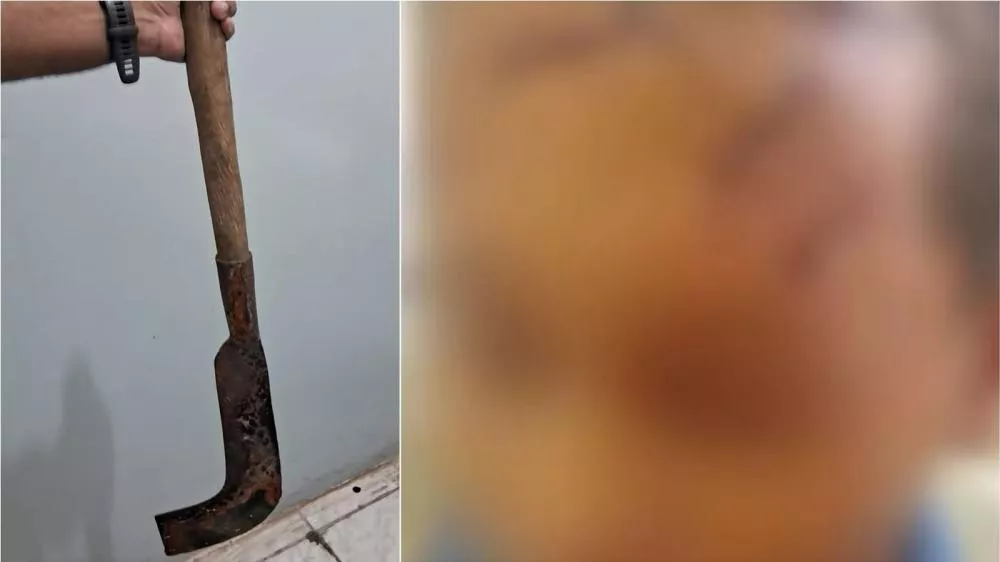 Idoso suspeito de agredir criança com foice em Piancó é preso pela Polícia Civil; arma foi apreendida
