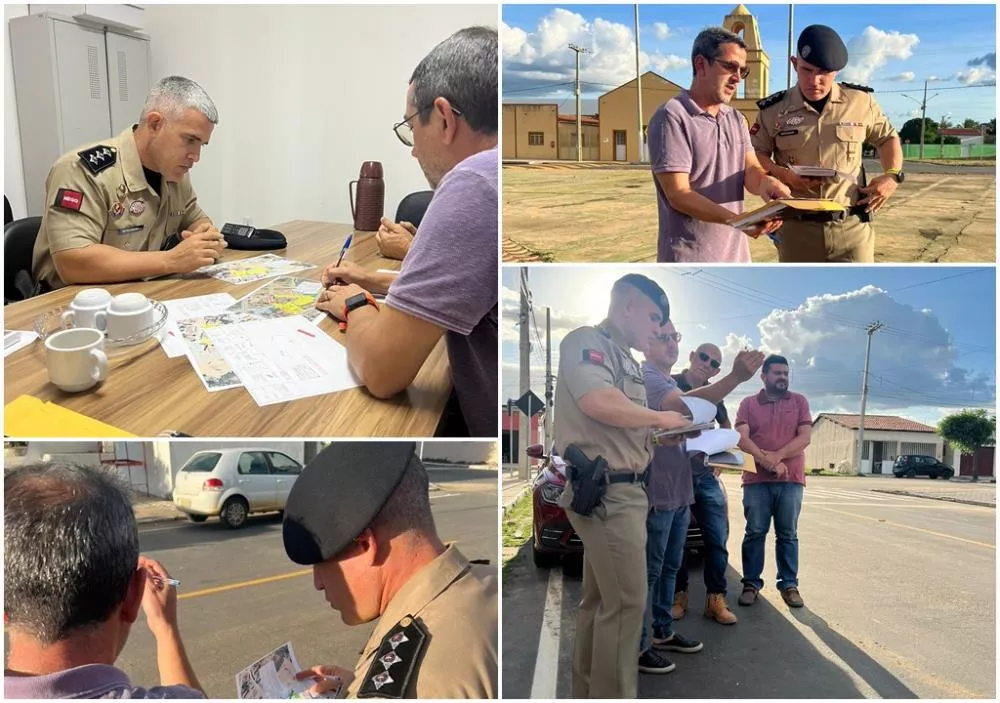 Prefeitura de Quixaba e comandante da 3ª Cia/3º BPM realizam reunião para planejamento da Festa de Emancipação Política da cidade 