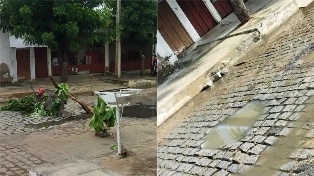 Moradora do bairro Novo Horizonte relata situação preocupante com galeria estourada na Rua Manoel Bezerra de Albuquerque; gestão diz que buscará agilizar demanda