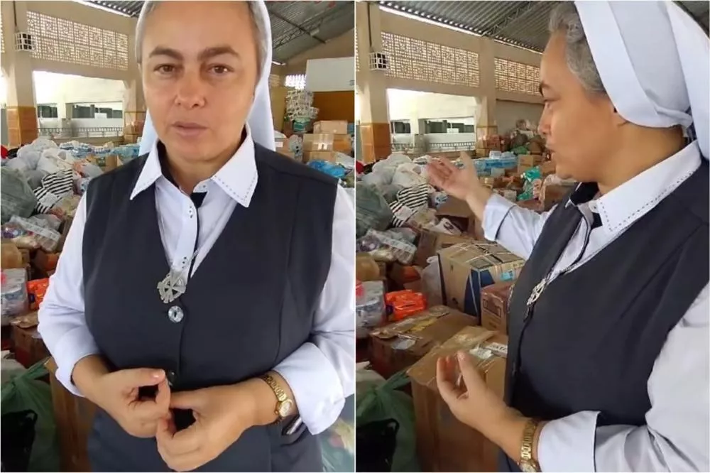 Colégio Cristo Rei, em Patos, cede espaço para doações às vítimas das enchentes no Rio Grande do Sul; veja vídeo