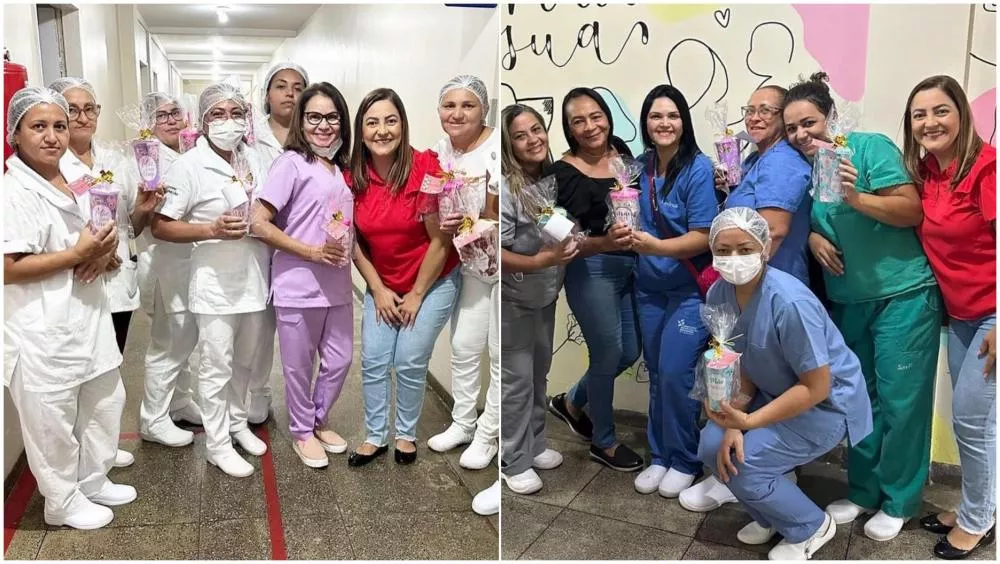 Colaboradoras e pacientes da Maternidade Dr. Peregrino Filho recebem homenagem no Dia das Mães neste domingo (12)