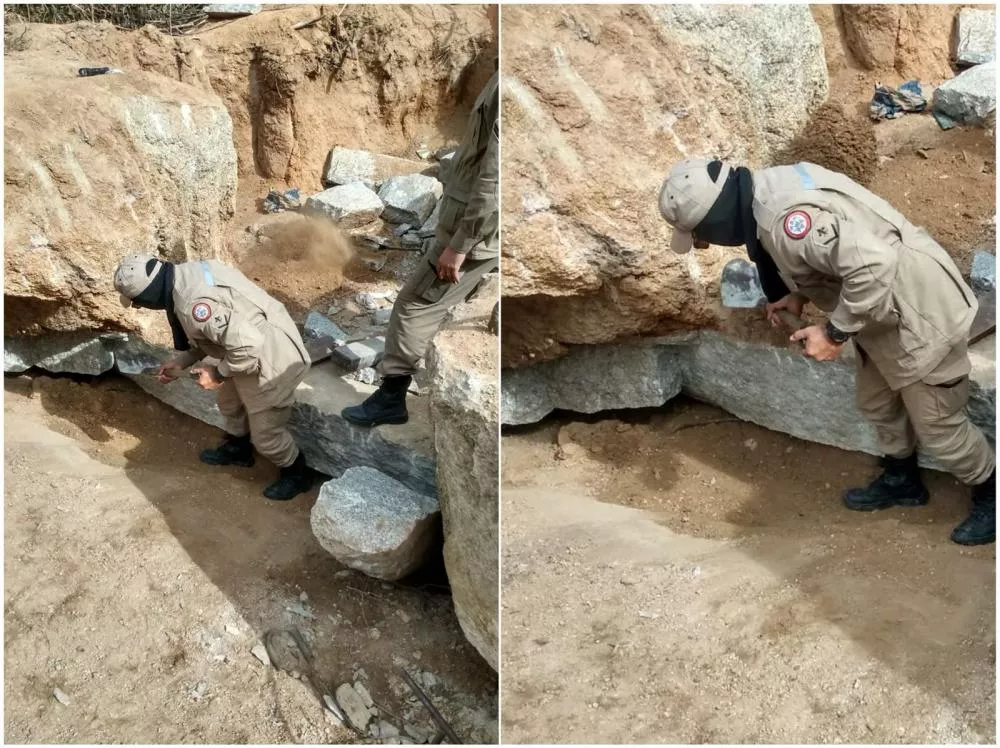 População mobiliza máquinas para resgatar cadela na zona rural de Mãe d'Água após tentativa dos Bombeiros