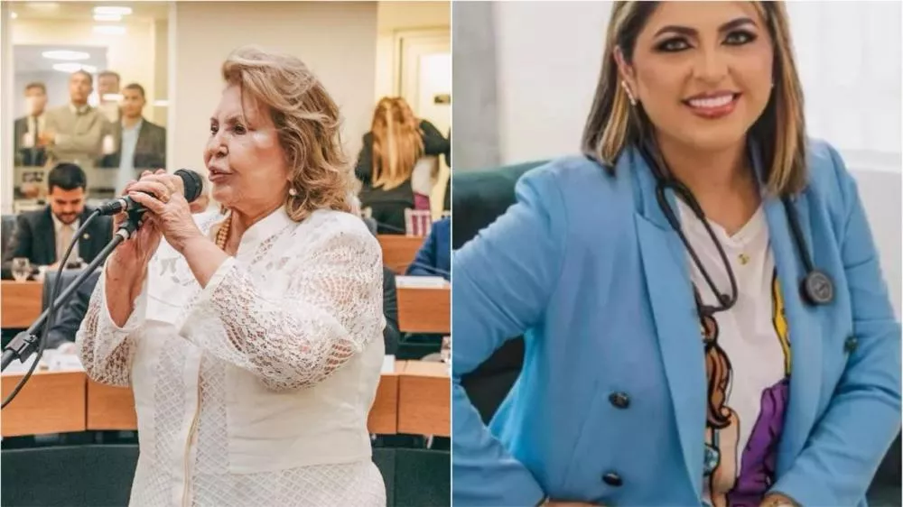Francisca Motta protesta contra demissão de médica do Hospital do Bem, em Patos