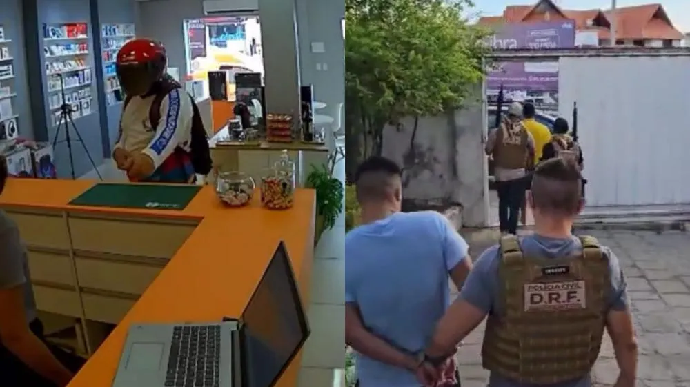 Polícia prende dupla envolvida em assalto a loja de eletrônicos em Patos
