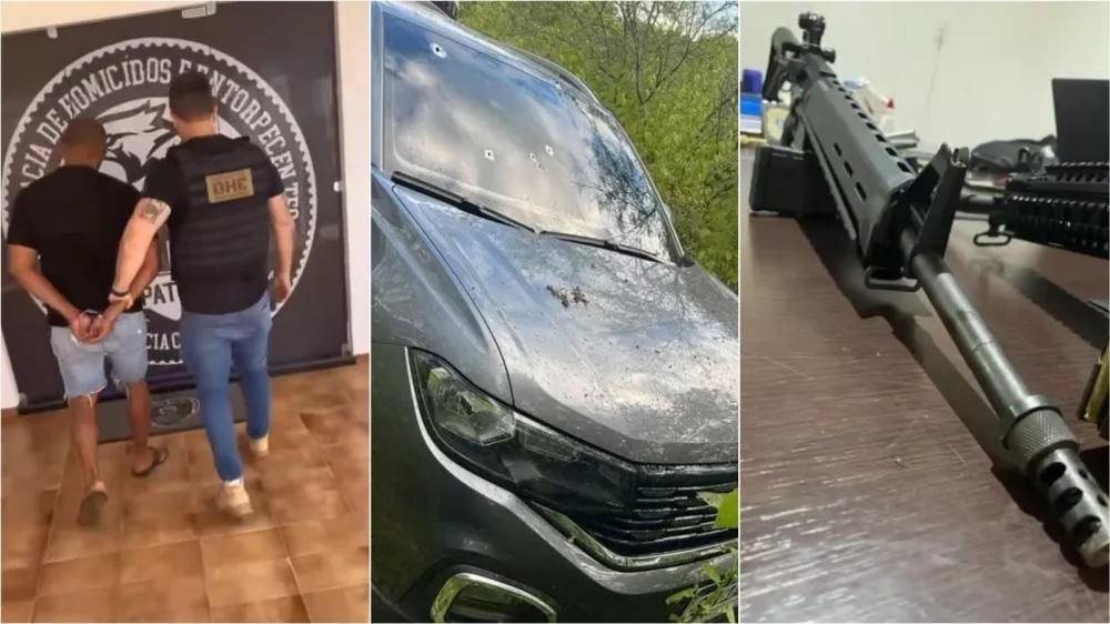 Segundo veículo utilizado por criminosos que planejavam assalto a carro-forte é localizado e vasto material bélico apreendido