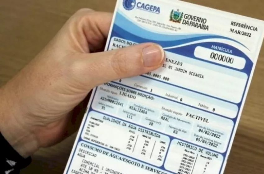 Prepare o bolso: conta de água na Paraíba vai aumentar 9,97% a partir de junho