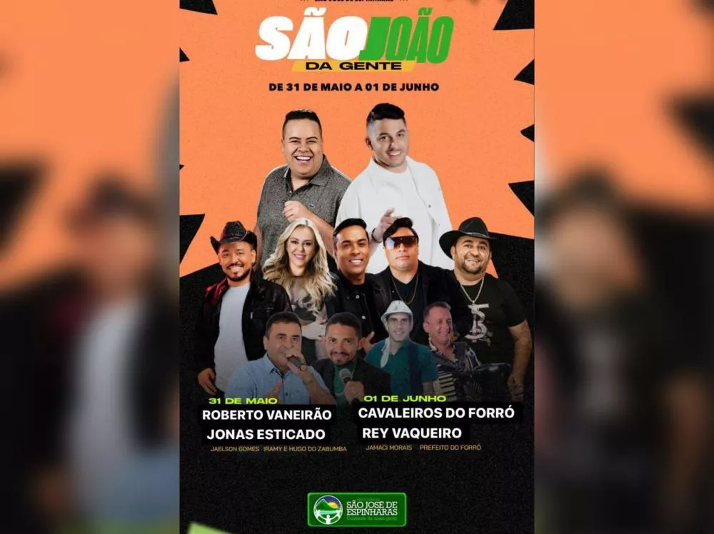 Está se aproximando o "São João da Gente" em São José de Espinharas, nos dias 31 de maio e 01 de junho
