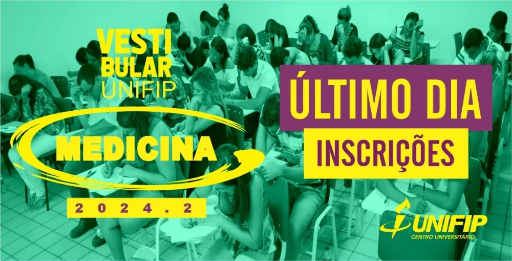 Último dia para inscrição no Vestibular de Medicina da UNIFIP: Provas domingo, dia 26