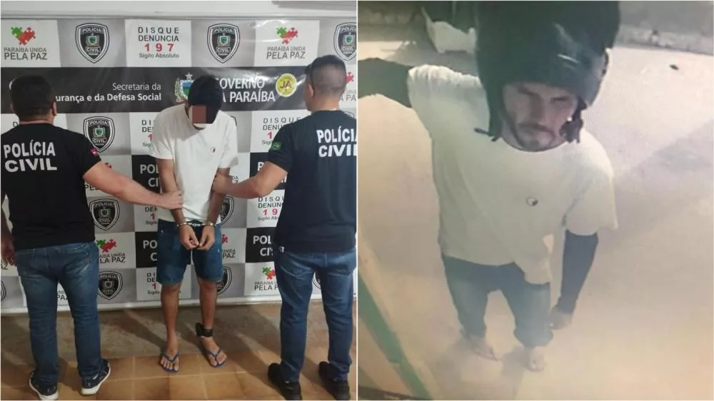 Jovem de 25 anos é preso em flagrante pela DRF, acusado de roubo a farmácia ocorrido neste domingo (26) no bairro Jatobá, em Patos