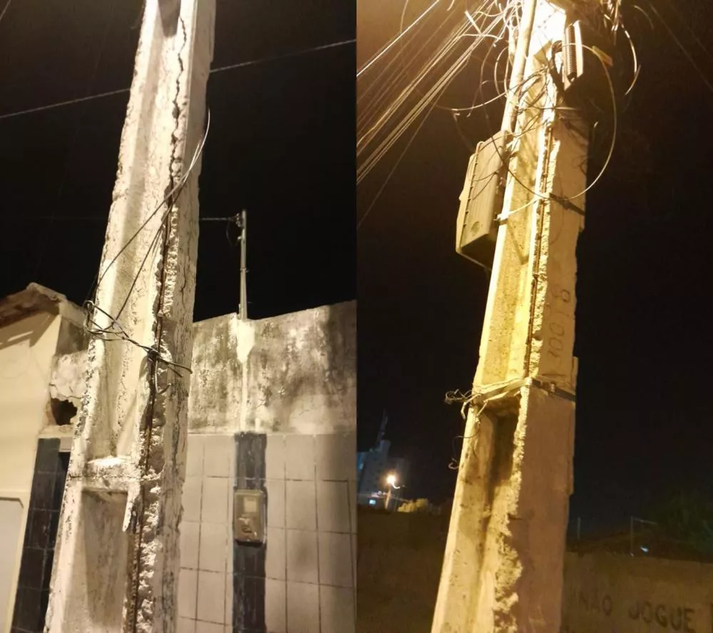 Moradores do bairro Belo Horizonte cobram reparos em postes de iluminação pública