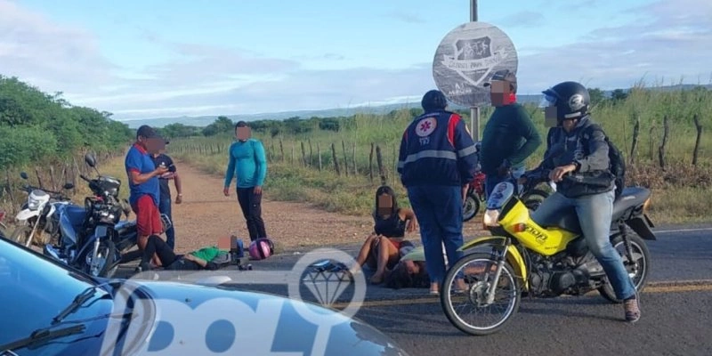 Colisão entre motos deixa três feridos em rodovia no Vale do Piancó, nesta terça-feira (28)