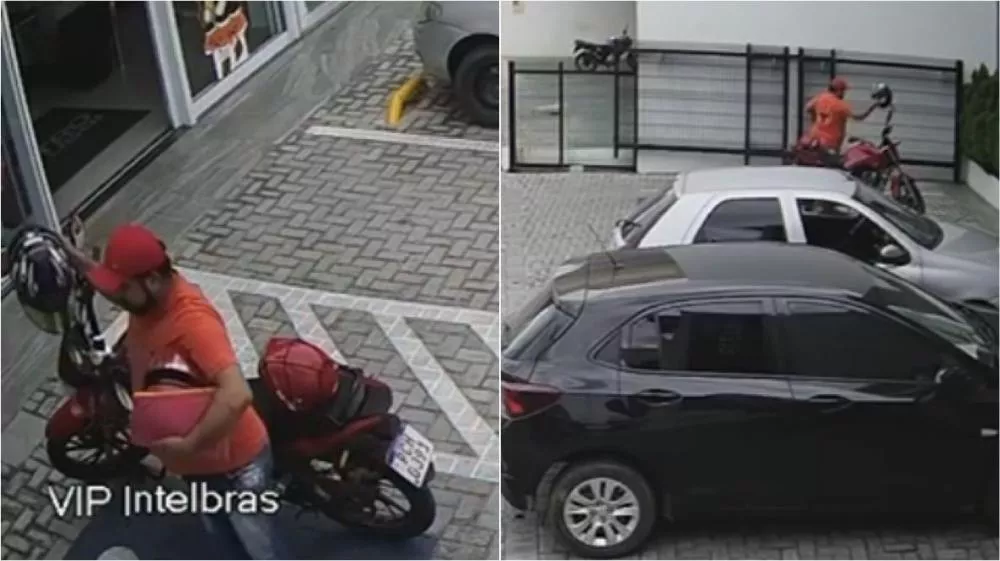 Homem é flagrado furtando capacete em estacionamento de loja na cidade de Patos; veja vídeo