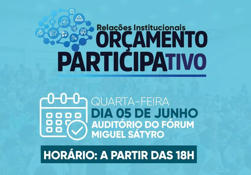 Prefeitura de Patos realiza plenária do Orçamento Participativo nesta quarta-feira