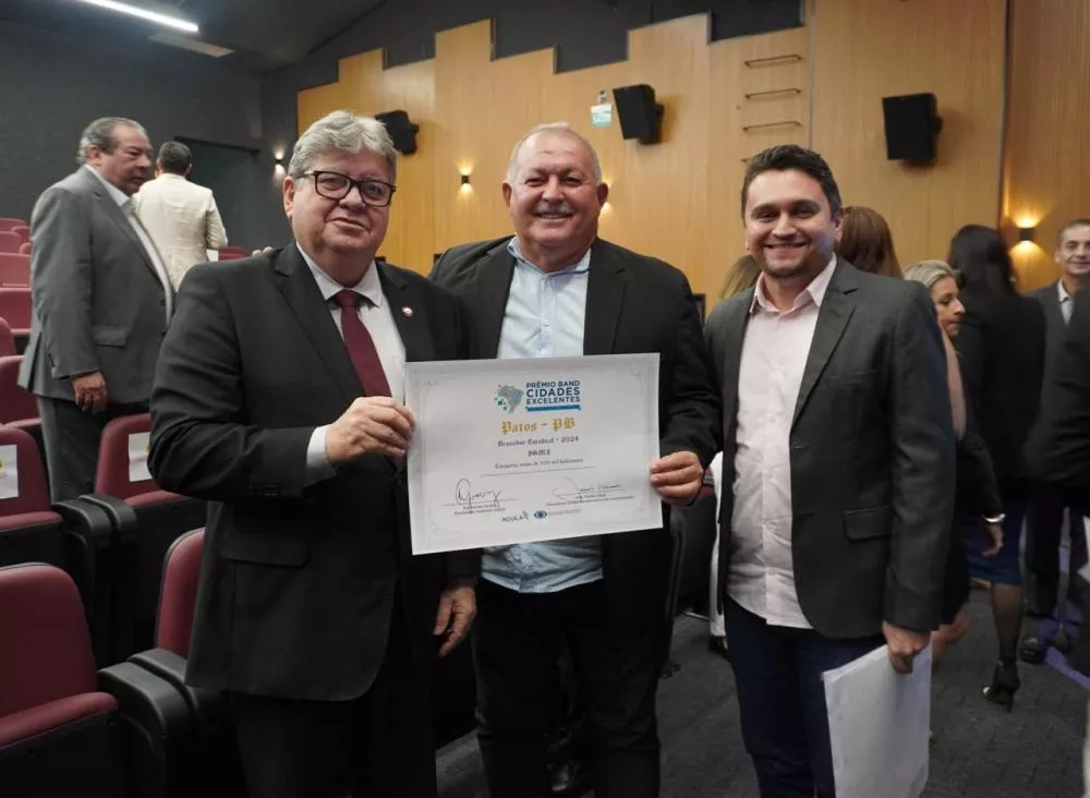 Patos ganha quatro dos seis indicadores do prêmio Cidades Excelentes da BAND e irá disputar a etapa nacional IGMA