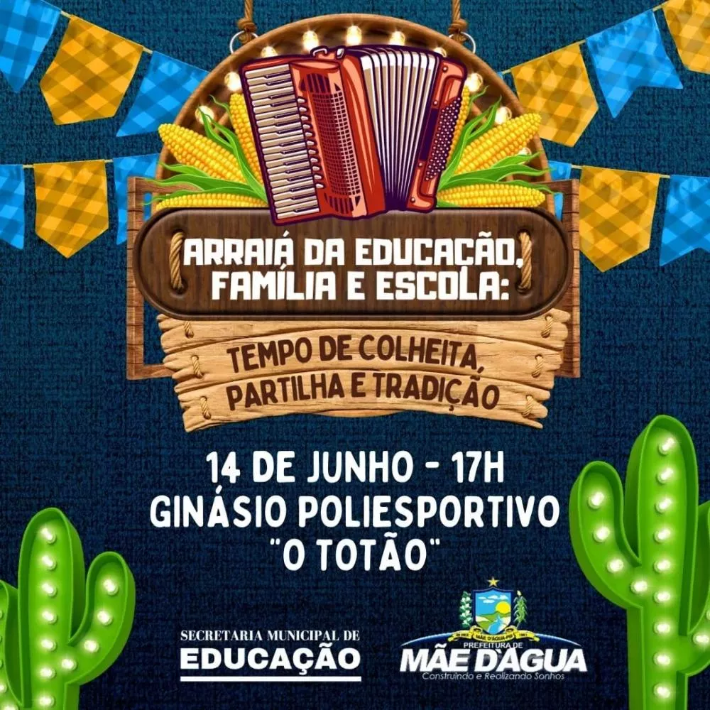 São João da Educação 2024 acontece de 11 a 14 de junho com o tema “Tempo de Colheita, Partilha e Tradição”