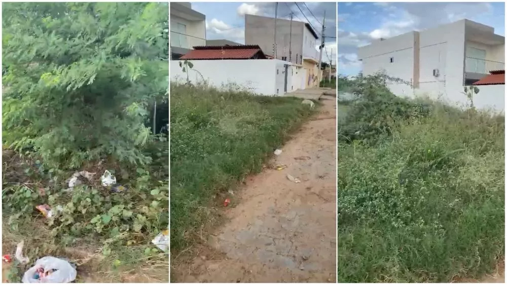 Morador denuncia situação precária de terrenos abandonados no Bairro Salgadinho; Prefeitura se pronuncia