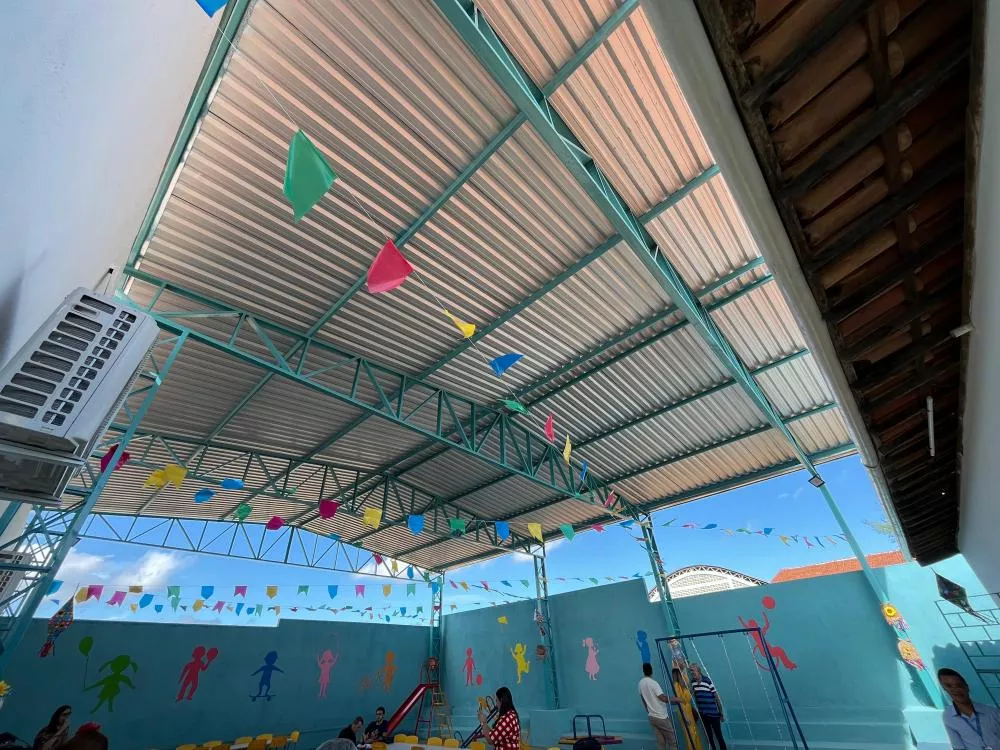 Creche Municipal Santina de Gelo ganha novas salas, quadra e aumento na oferta de vagas de matrículas