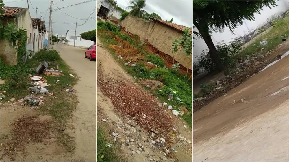 Moradora da Rua Anatildes Lucena, no Jatobá, denuncia problemas na coleta de lixo; prefeitura diz que empresa será contactada para solucionar