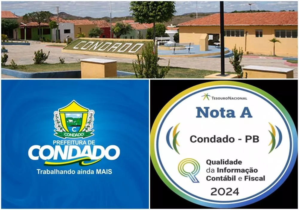 Município de Condado é destaque em 1º lugar na Paraíba no ranking de qualidade da informação contábil e fiscal