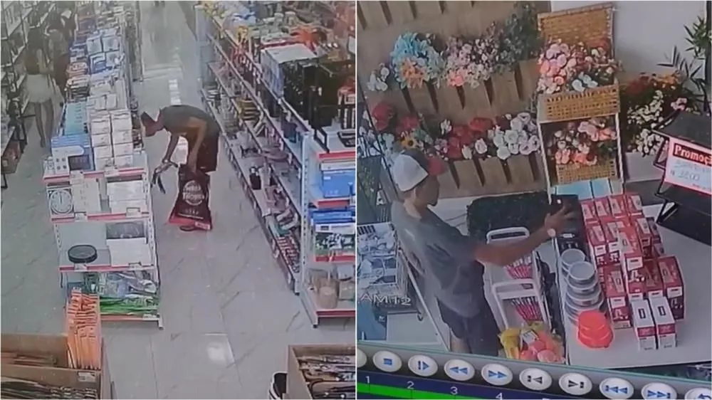 Homem é flagrado furtando produtos de loja no Centro de Patos na tarde desta terça (18)