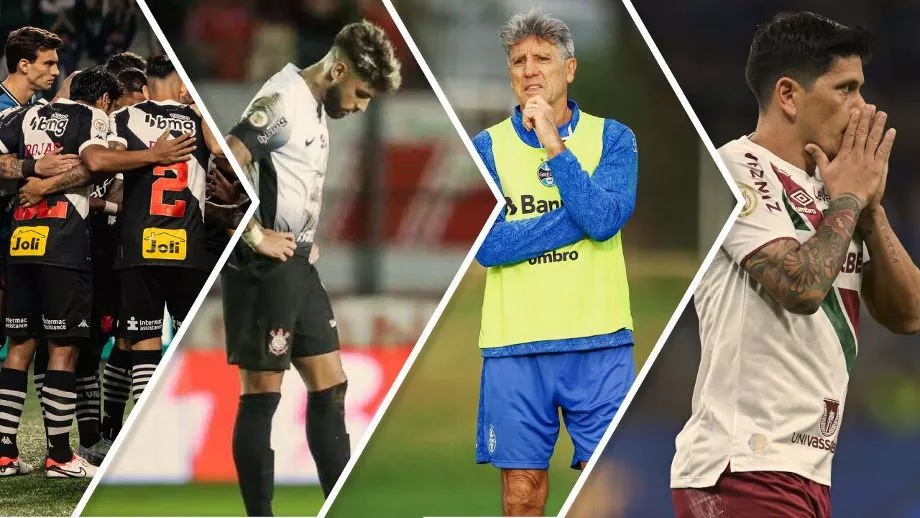 Brasileirão fecha rodada com Vasco, Corinthians, Grêmio e Fluminense no Z-4