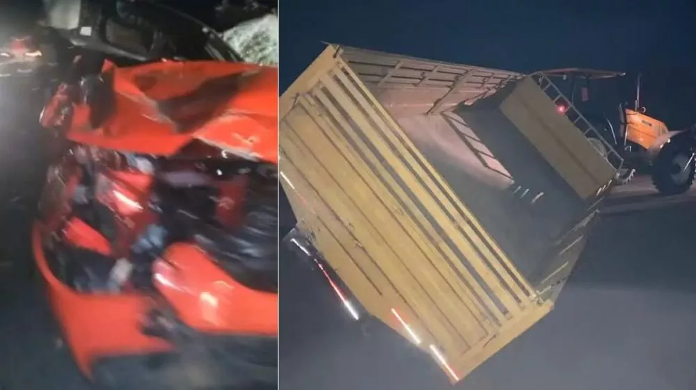 Tragédia na Paraíba: Pai, mãe e filha morrem após colidirem carro com trator