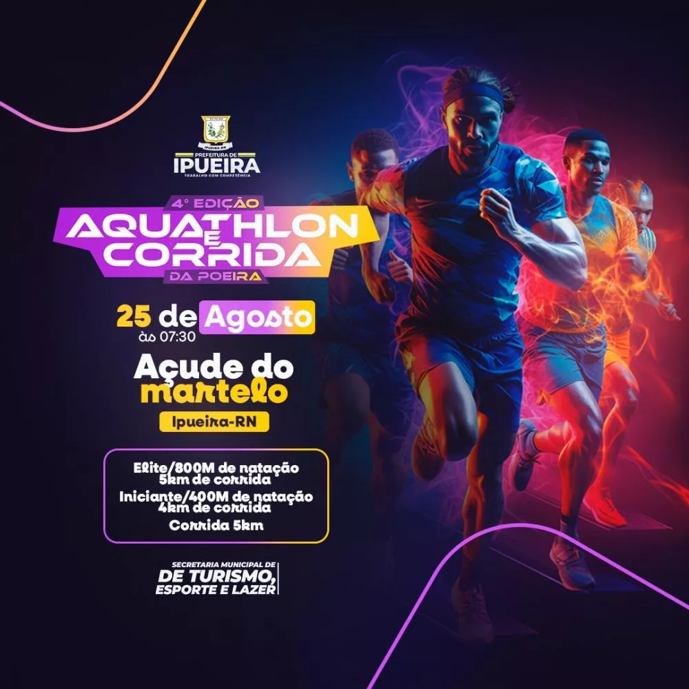 Ipueira-RN se prepara para a 4ª edição do aquathlon + corrida no açude martelo