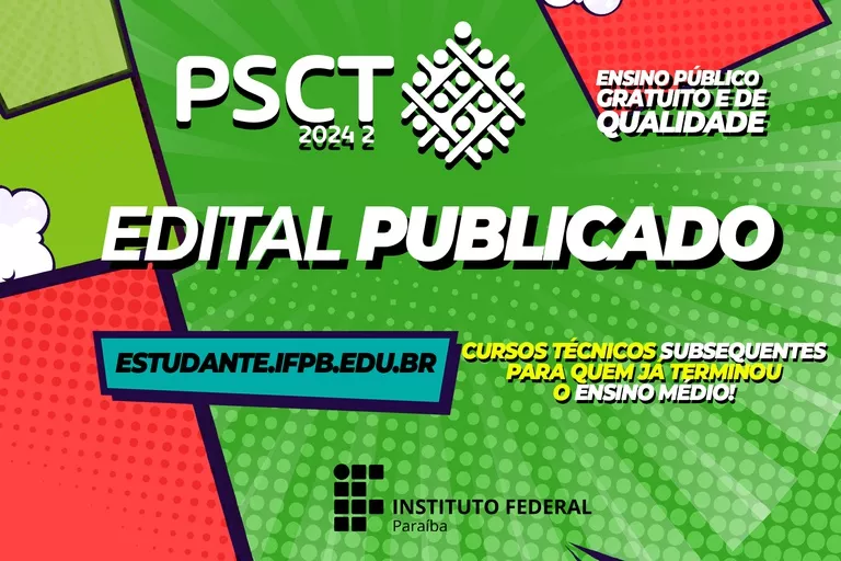 IFPB lança edital com mais de mil vagas gratuitas em cursos técnicos