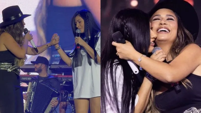 Reencontro: Simaria aparece de surpresa em show e canta com Simone Mendes dois anos após separação das "Coleguinhas"