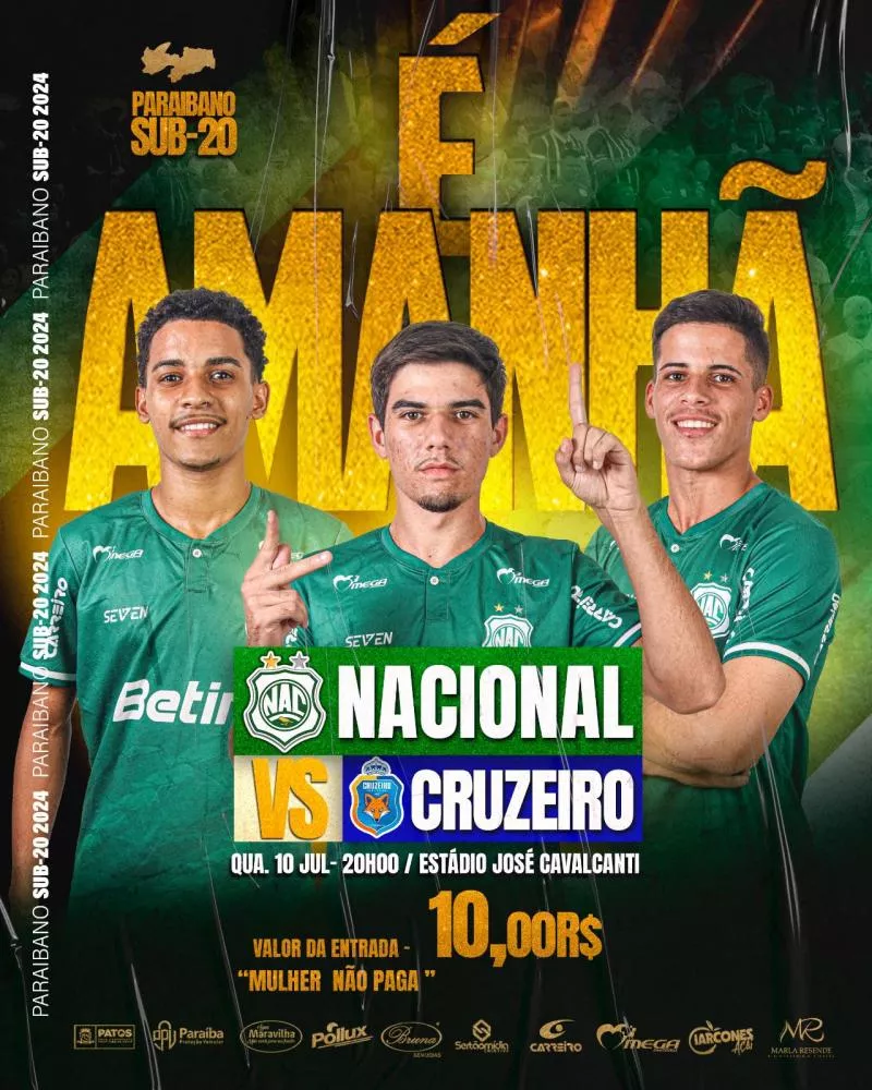 Nacional Sub-20 busca liderança contra o Cruzeiro em jogo decisivo nesta quarta (10)