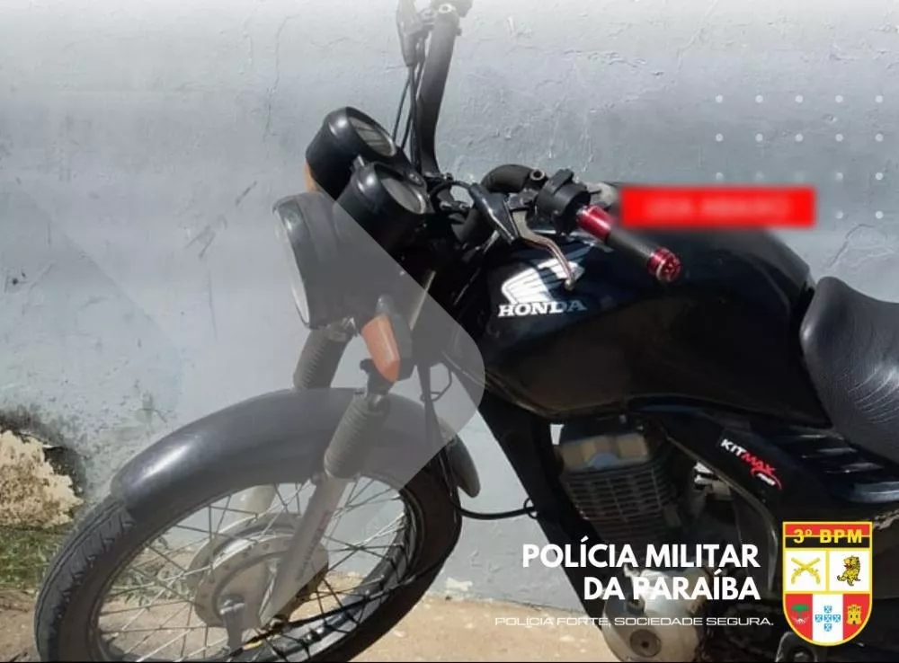 Motocicleta com sinais de adulteração é apreendida pela PM em ação conjunta na cidade de Malta