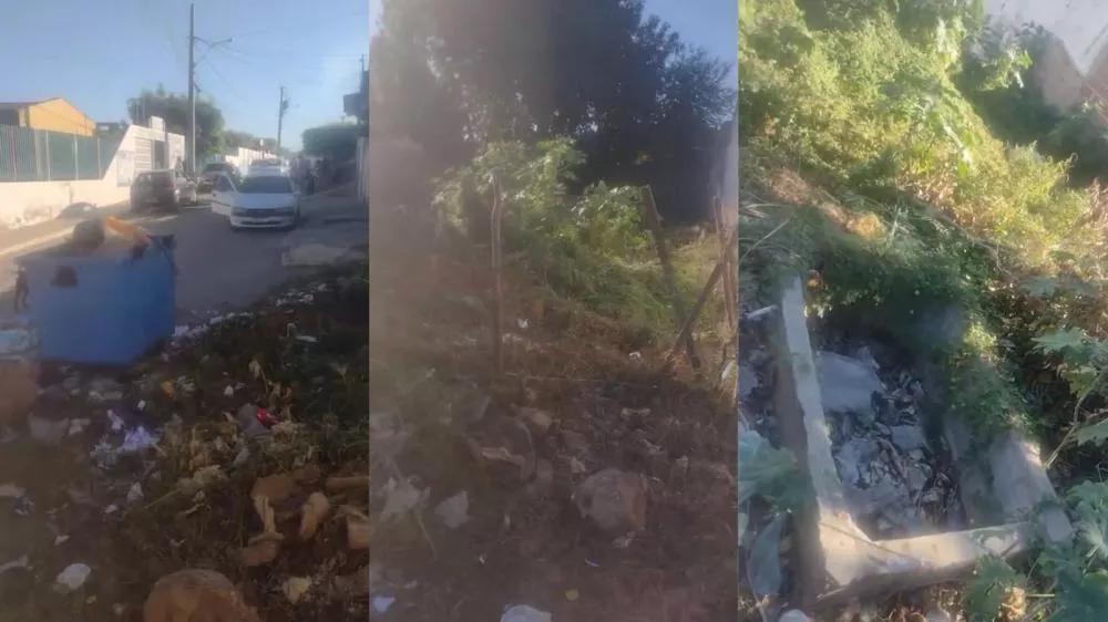 Moradores do Bairro Mutirão, em Patos, reclamam de acúmulo de lixo e falta de manutenção em terreno abandonado