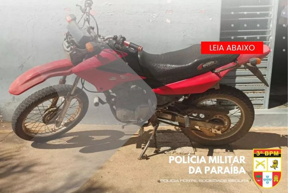 Polícia Militar apreende motocicleta adulterada em Malta-PB