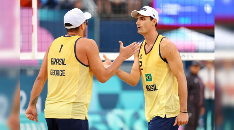 Paraibanos André e George vencem dupla marroquina na estreia das Olimpíadas de Paris 2024