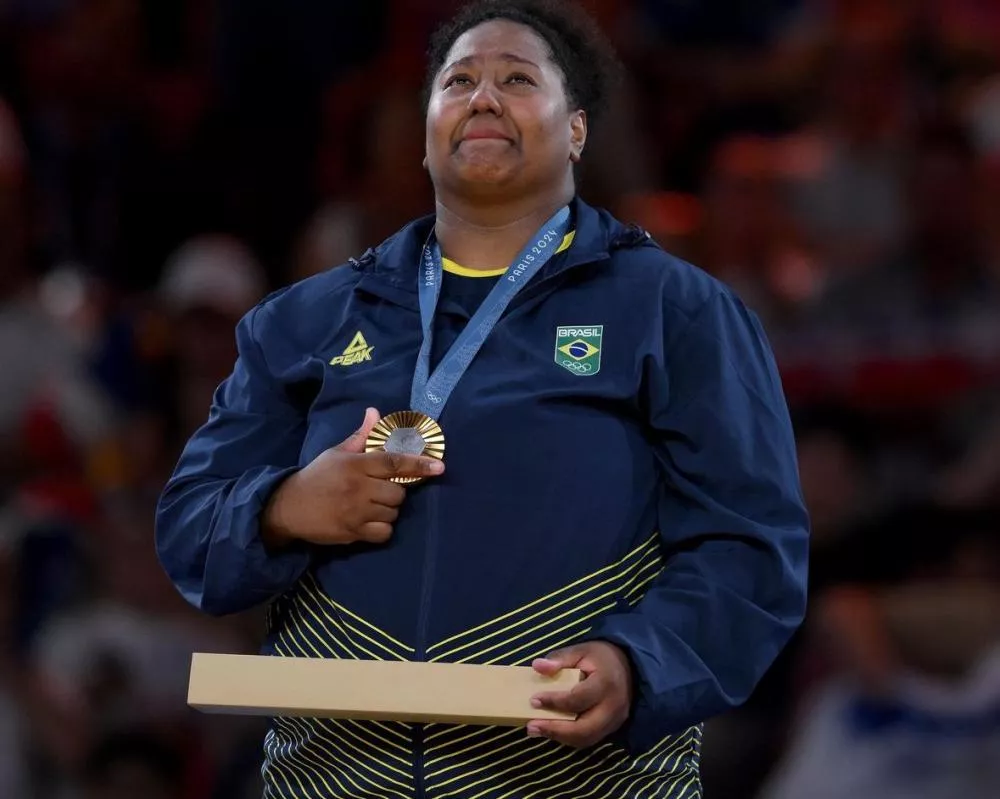 Bia Souza vence israelense no judô e conquista primeira medalha de ouro do Brasil nas Olimpíadas de Paris
