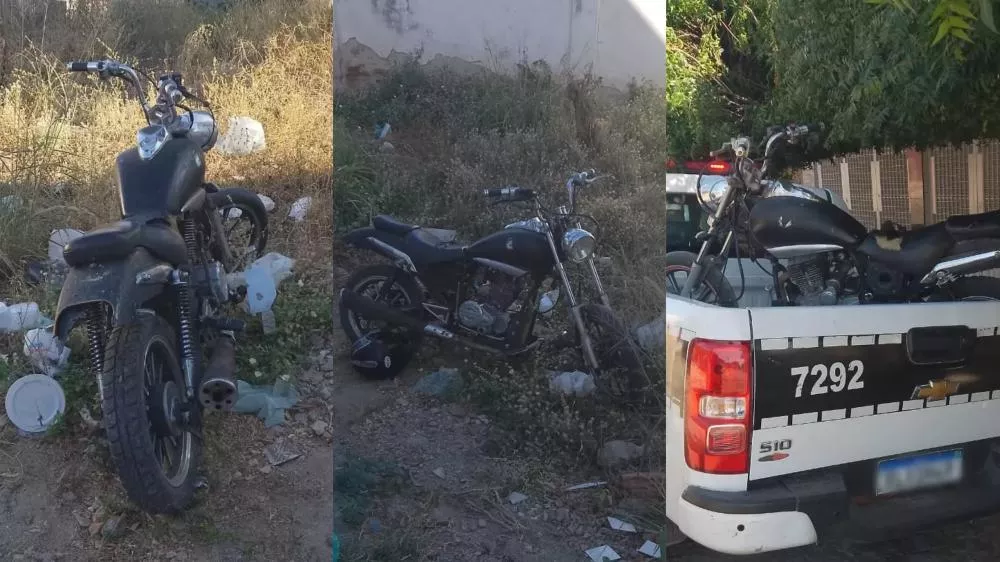 Moto furtada é recuperada em Patos com itens de obra roubados