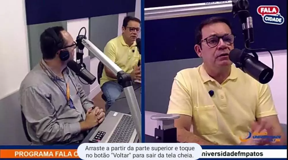 Juiz Ramonilson é o primeiro entrevistado na Rádio Universidade FM de Patos e questiona se a população quer continuar com o modelo atual de administração
