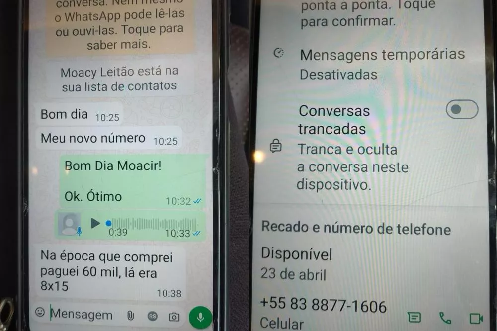 Fotógrafo patoense Moacy Leitão alerta número falso em seu nome usado para aplicar fraude com venda de terreno