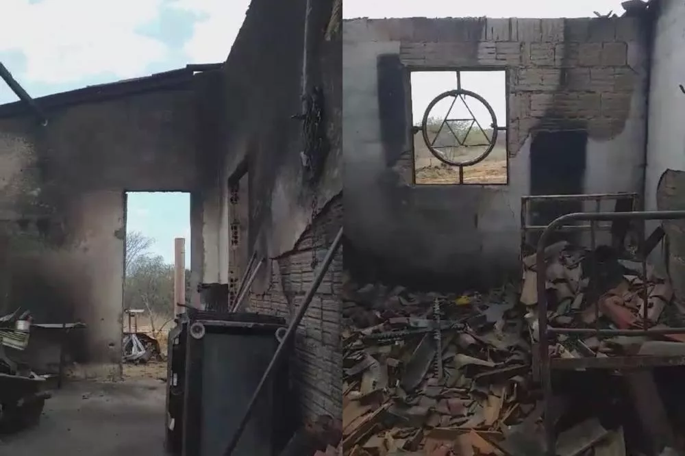 Família que perdeu tudo em incêndio na zona rural de Santa Terezinha-PB faz campanha para reconstruir imóvel