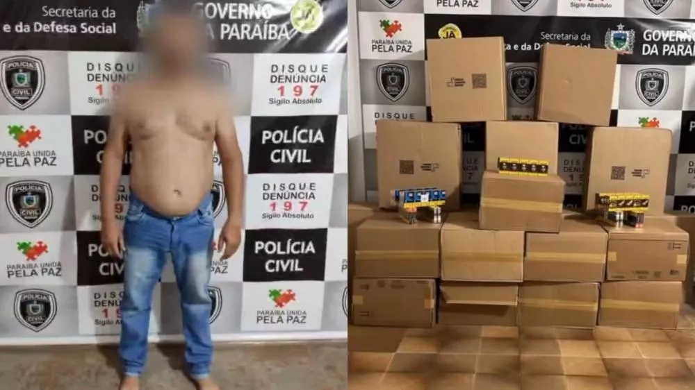 Operação da DRACO e DHE intercepta veículo com carga ilegal de cigarros em Patos; motorista foi preso