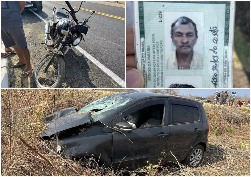Acidente fatal na BR-361 deixa idoso de 68 anos morto próximo a Santa Terezinha-PB