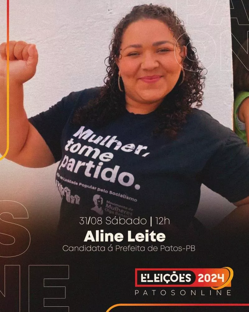Candidata da UP à Prefeitura de Patos, Aline Leite, será entrevistada no PodCast Patos Online deste sábado (31)