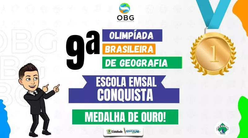 Escola Municipal de Condado conquista medalha de ouro na Olimpíada Brasileira de Geografia