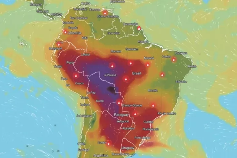 O Brasil sob fogo: País entra no nível “perigoso” de poluição com aumento de incêndios