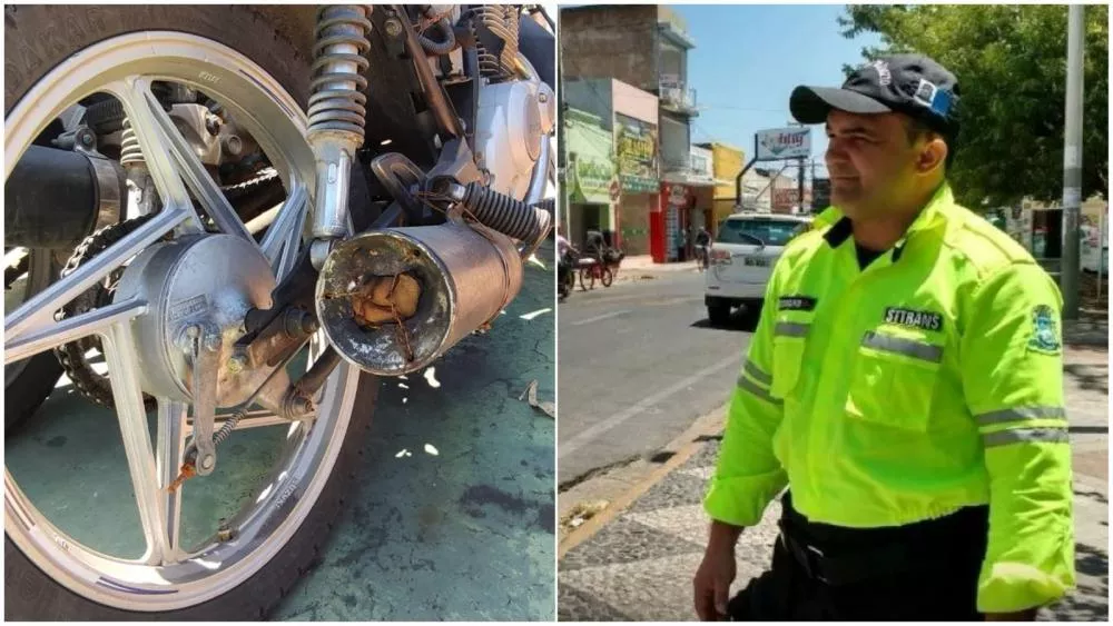 Agente de trânsito da STTrans reforça que autarquia também tem competência para fiscalizar motos barulhentas em Patos-PB