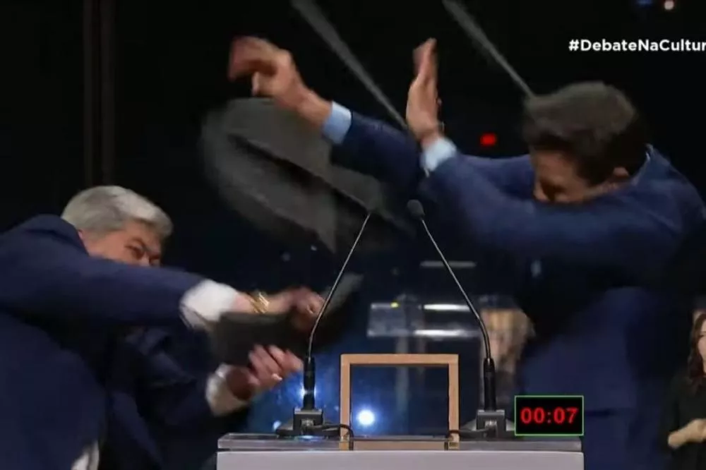 Datena diz que não se arrepende de agressão a Marçal durante debate; veja vídeo